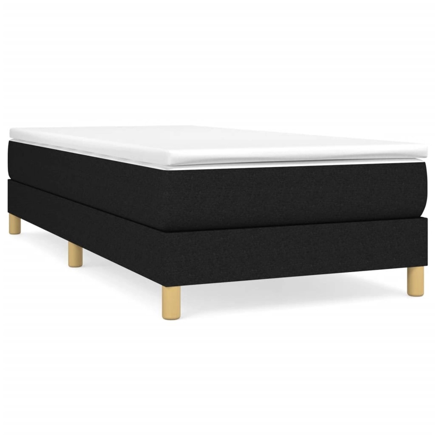 vidaXL Boxspringbett Schwarz 80x200 cm Stoff1393894 günstig online kaufen