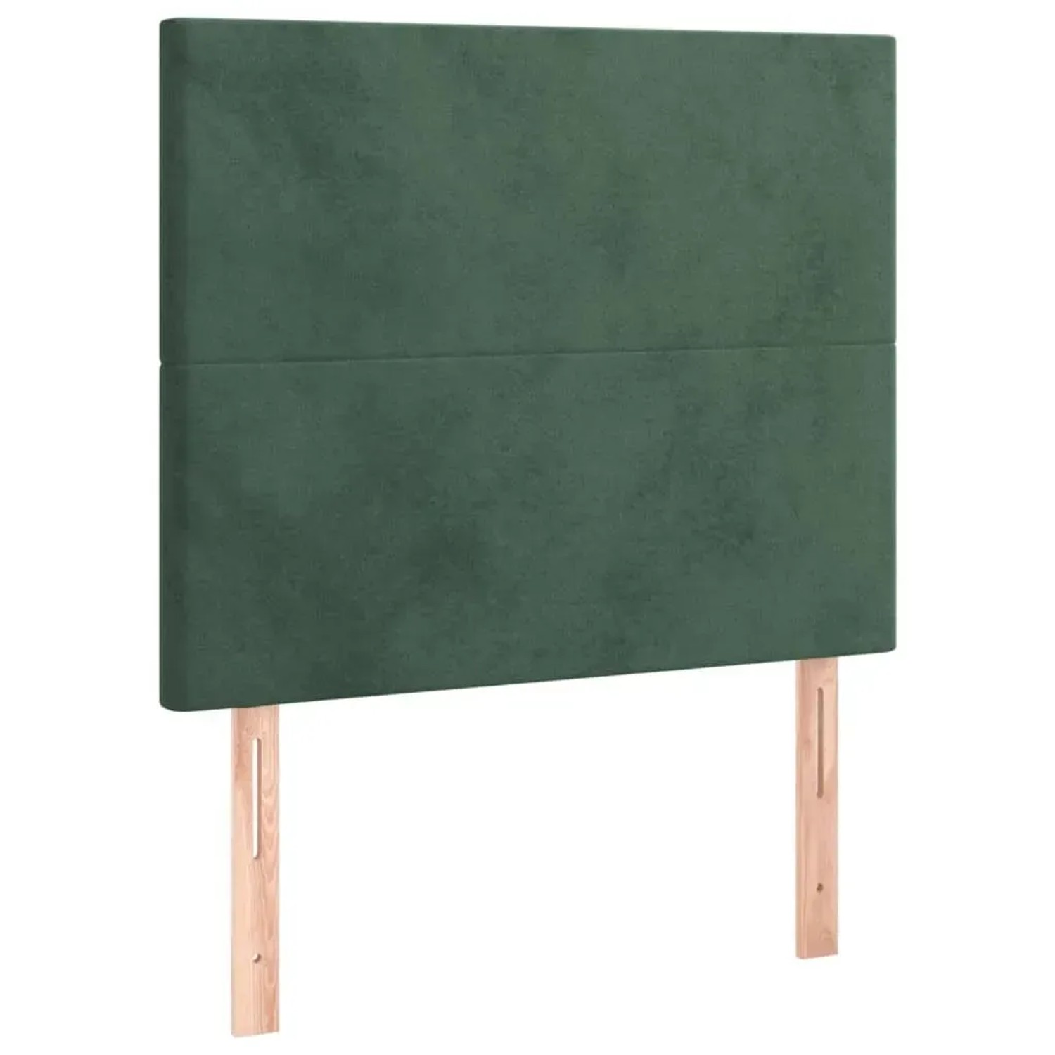 Dunkelgrünes Samt Bettgestell 90x200 cm mit Kopfteil für Betten.