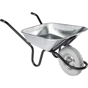 Haemmerlin Schubkarre Aktiv Excellium Plus, 100 l, verzinkte Mulde und PS Rad für Bauarbeiten.