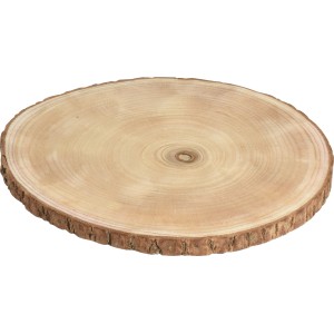 Baumstammscheibe, Ø 35cm, Naturholz mit Rinde, ideal für Weihnachtsdeko und Bastelarbeiten.