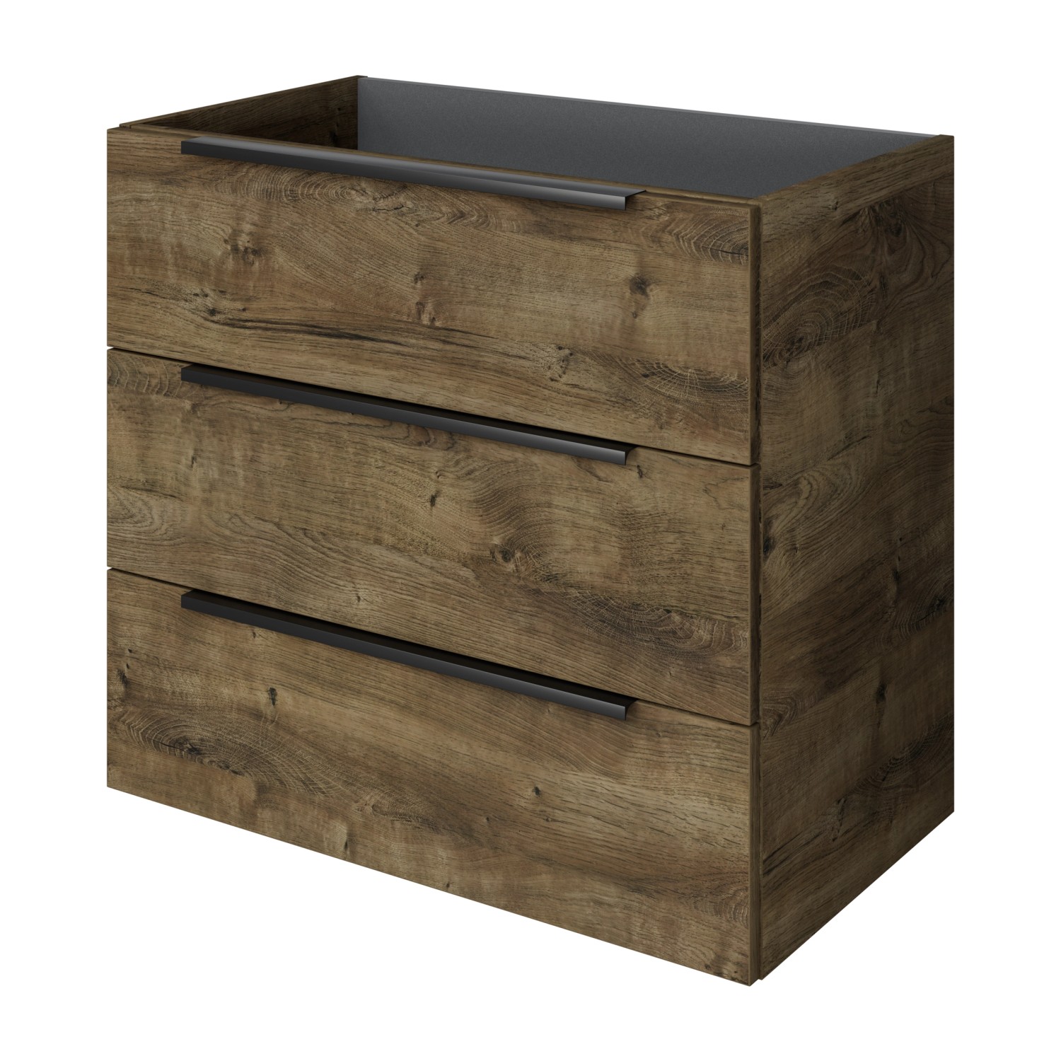 Pelipal Waschbeckenunterschrank Quantum 07 Eiche Ribbeck Quer 80 cm 3 Auszü günstig online kaufen