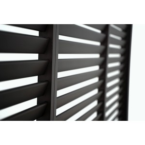 Lamellenwand Mirador, 93 cm, Anthrazit, für Terrassenüberdachung als Wind- und Sichtschutz.