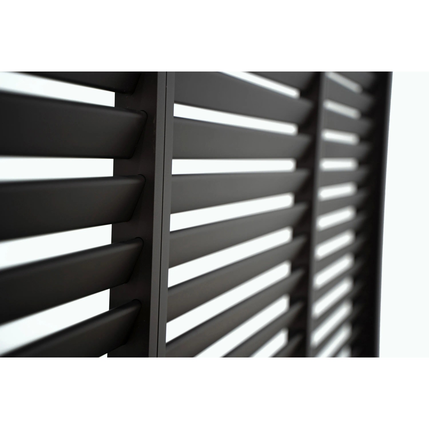 Lamellenwand Mirador, 93 cm, Anthrazit, für Terrassenüberdachung als Wind- und Sichtschutz.