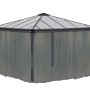 Palram Canopia Insektenschutznetz, anthrazit, für Pavillons (3-4m), mit Reißverschlüssen und Haken.