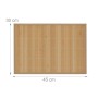 Naturfarbenes Relaxdays Tischset aus Bambus, 6er Set, rutschfest, 45x30 cm.