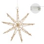 Goldener LED Deko Weihnachtsstern (30 cm) mit warmweißen LEDs für stimmungsvolle Weihnachtsdekoration.