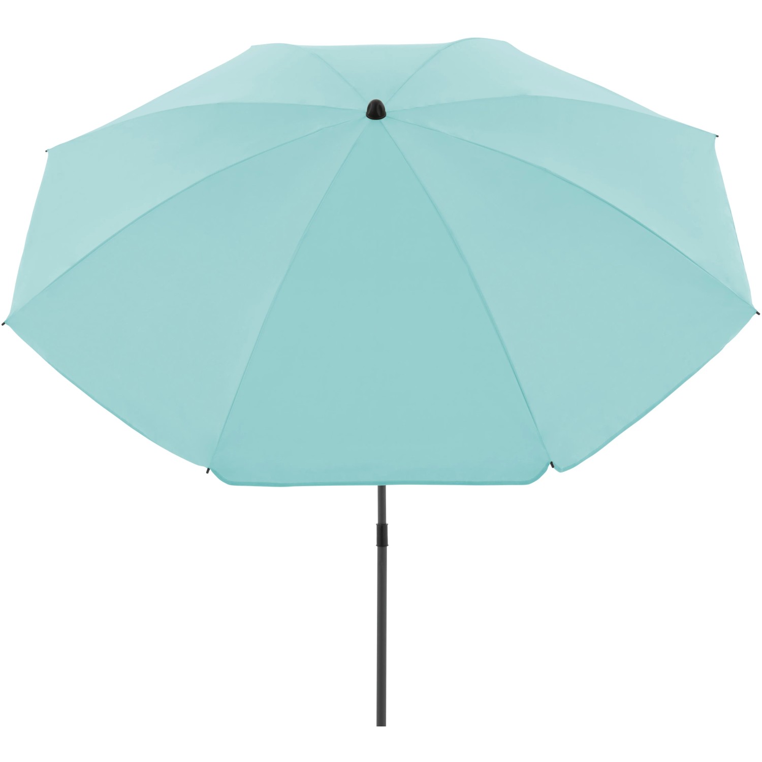 Derby Marktschirm COMO, Ø 165 cm, hellblau, mit Knickfunktion. Sonnenschirm für Garten und Balkon.