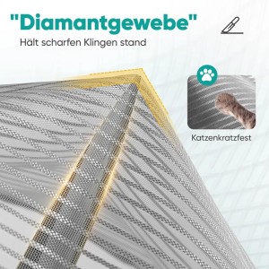 Sekey Insektenschutz-Tür Fliegengitter Türvorhang für Balkontür 95x210cm Grau Katzensicher ohne Bohren Langlebig Geruchsfrei Insektenschutz