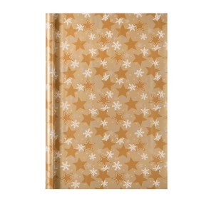 Duni Geschenkpapier Christmas Stars, 70x200cm Rolle mit Sternen und Schneeflocken.