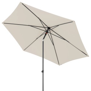 Doppler Marktschirm MyZone Natur mit Knickfunktion, Gartenschirm in Beige.