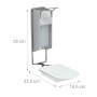 Relaxdays Eurospender Aluminium Silber mit Hebel 500 ml 35 x 14,5 x 33,5 cm 0,9 kg_4