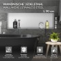LuxeBath Wandnische, 90x30x10 cm, Edelstahl, silber. Duschregal für Bad, Einbauregal.