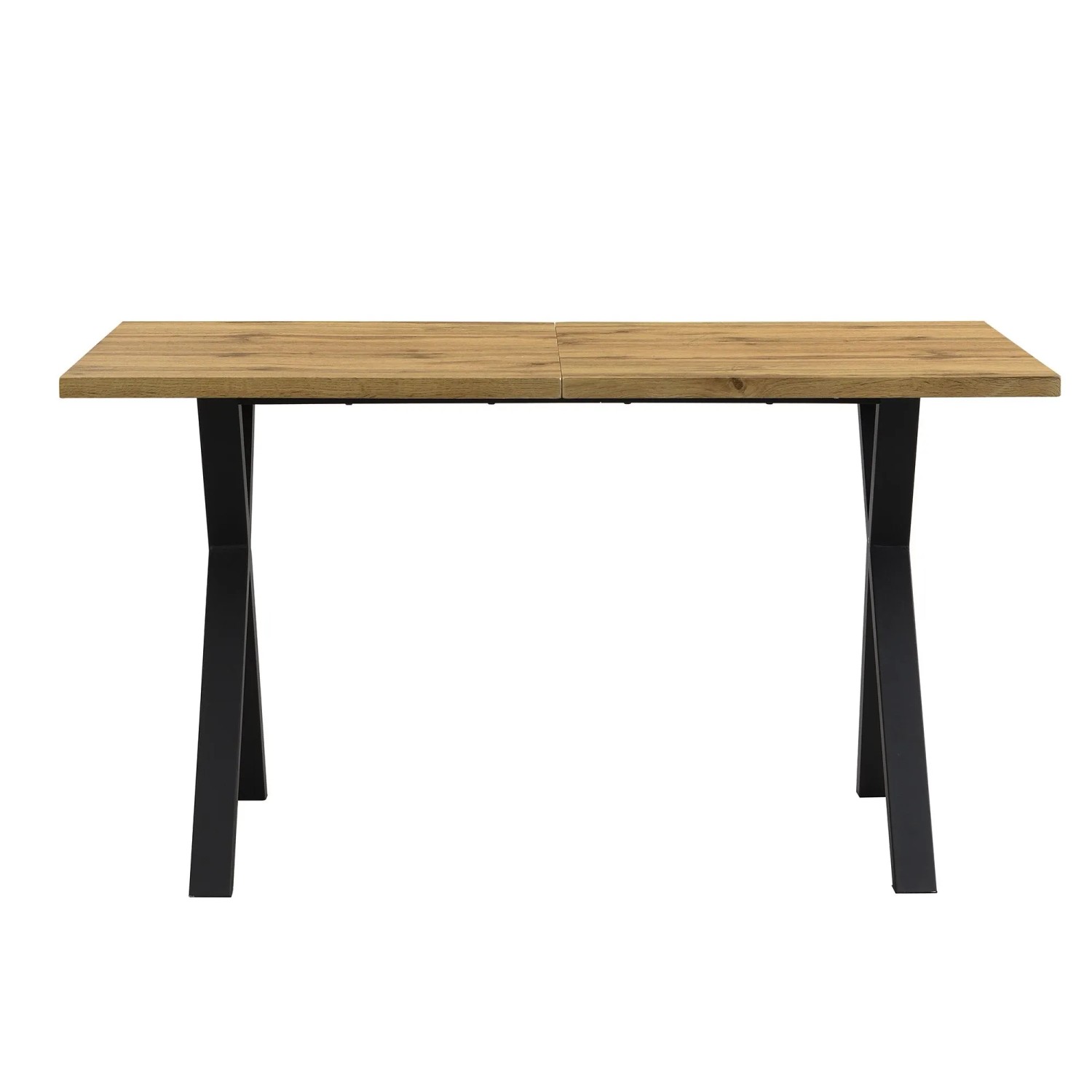 Okwish Esstisch Rechteckiger Couchtisch Aus Schmiedeeisen 140 × 80 Cm Eiche
