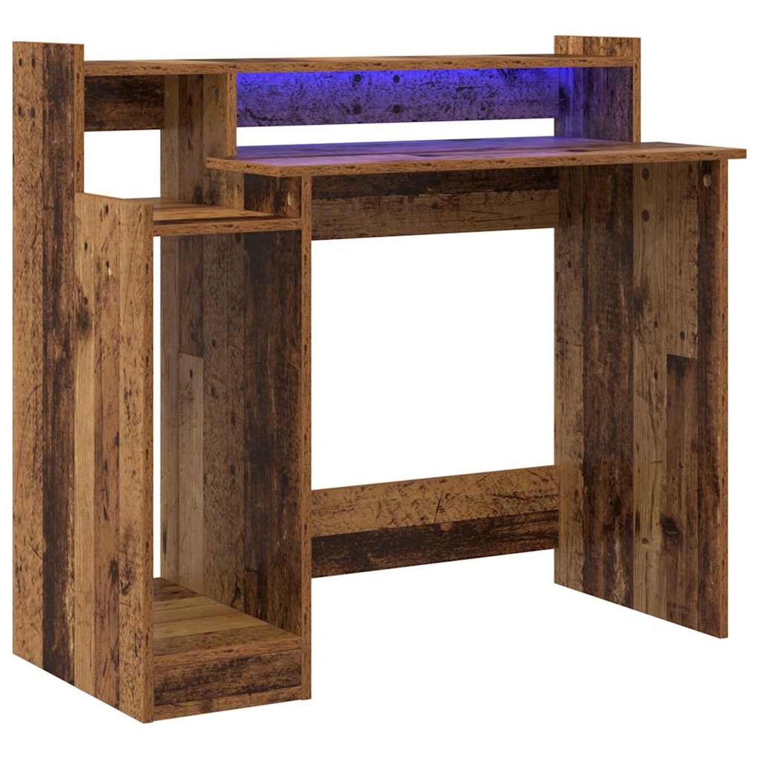 vidaXL Schreibtisch mit Regal Altholz 97 x 45 x 90 cm Holzwerkstoff 875240 günstig online kaufen