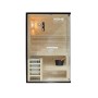 Home Deluxe Sauna SHADOW M für 2 Personen, traditionelle Holzsauna mit Glasfront und Zubehör.