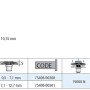 Technische Zeichnung: GOEBEL M6 Spreiz-Blindnietmutter, verzinkter Stahl, Abmessungen und Details.