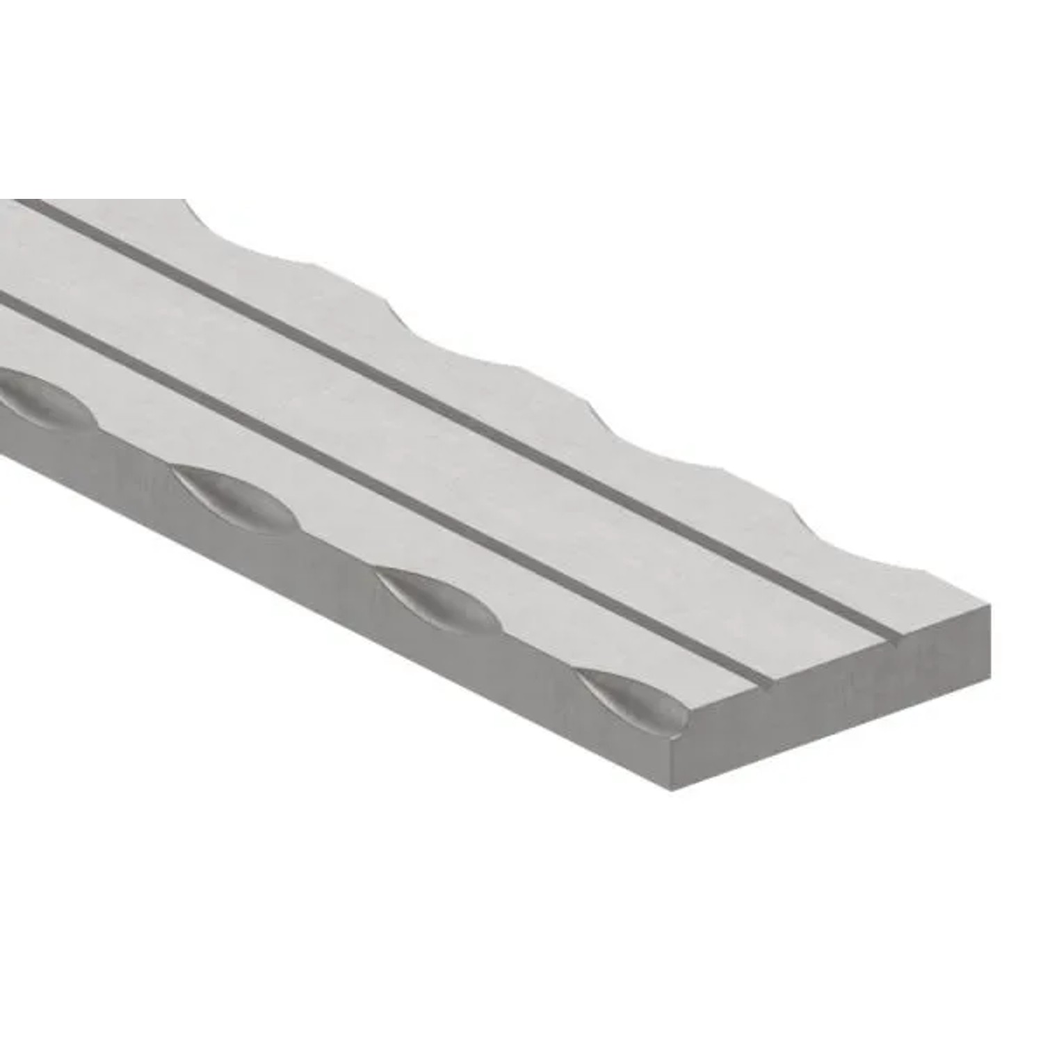 FeNau Flacheisen 40x8 mm 2-Fach Gerillt 6000mm Stahl S235JR Roh Langmaterial