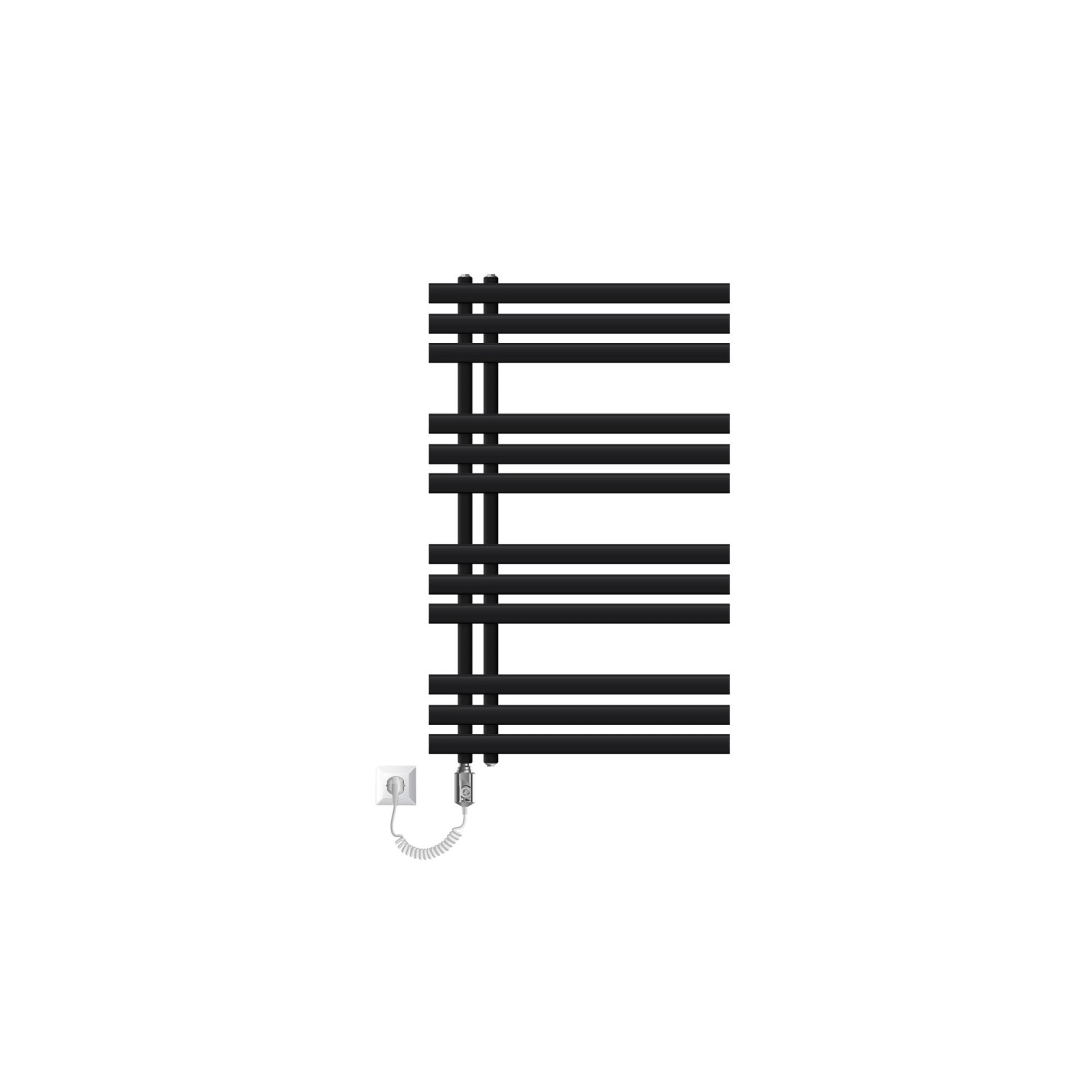 LuxeBath Elektrischer Heizkörper Iron EM 600x1000 mm Schwarz Matt Heizstab günstig online kaufen