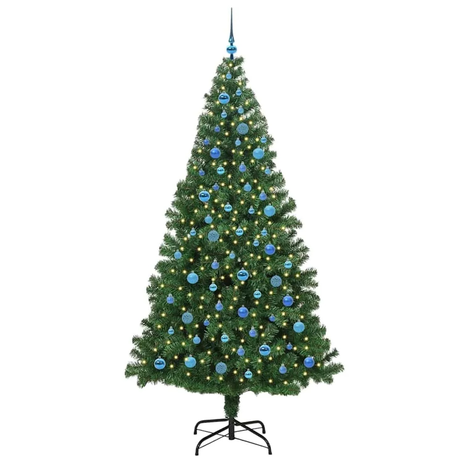 vidaXL Künstlicher Weihnachtsbaum mit 300 LEDs mit Ständer Grün 240 cm 3396938