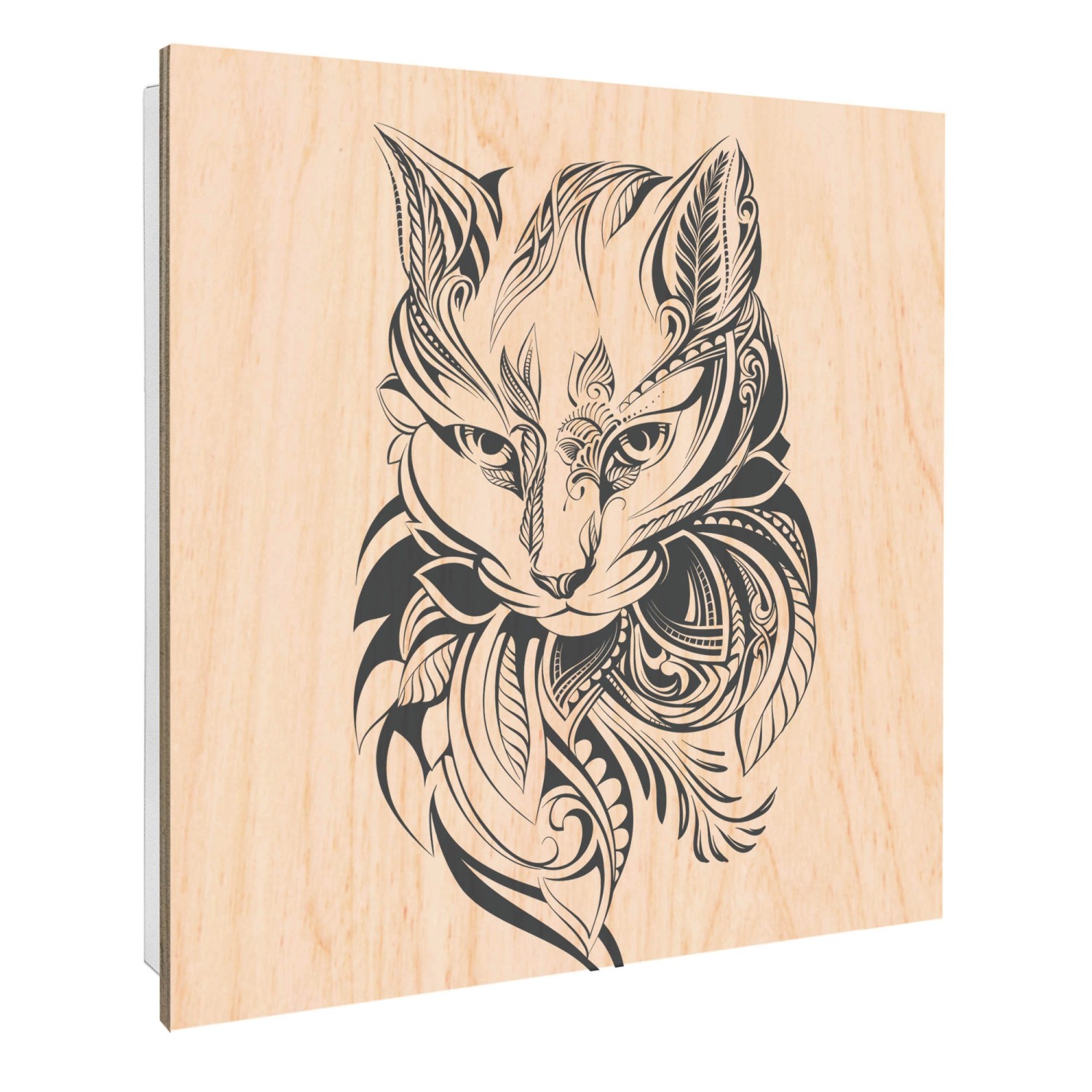 Banjado Schlüsselkasten mit Holzfront 30x30cm Weiß Scharnier Links 50 Haken günstig online kaufen