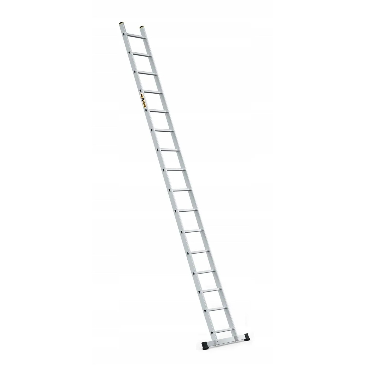 DRABEST Professionelle Aluminium Anlegeleiter 1x16, 16 Sprossen