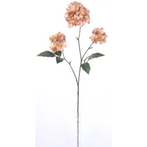Flower Power Kunstblume Hortensie, 85 cm, in zartem Apricot. Dekorative Kunstpflanze für Ihr Zuhause.