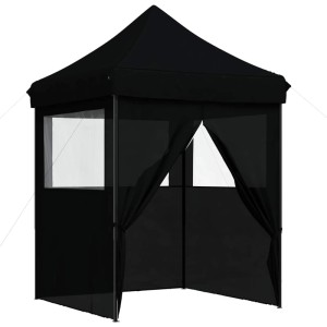 vidaXL Party-Zelt Schwarz 200 x 200 x 306 cm Oxford-Stoff 42023539