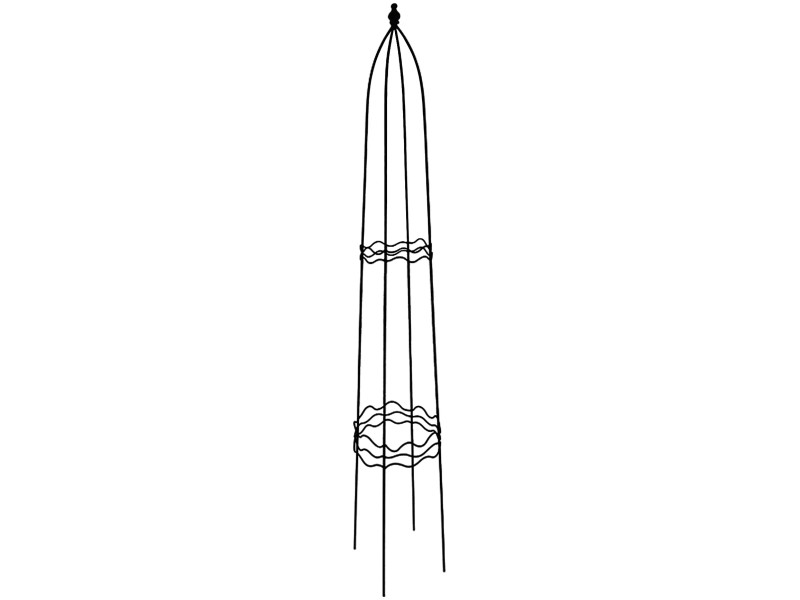 OBI Rankhilfe Obelisk rund 160 cm · Schwarz – Produktbild 1 von 1