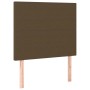 Dunkelbraunes vidaXL Boxspringbett Kopfteil, Stoff, 90x200 cm.