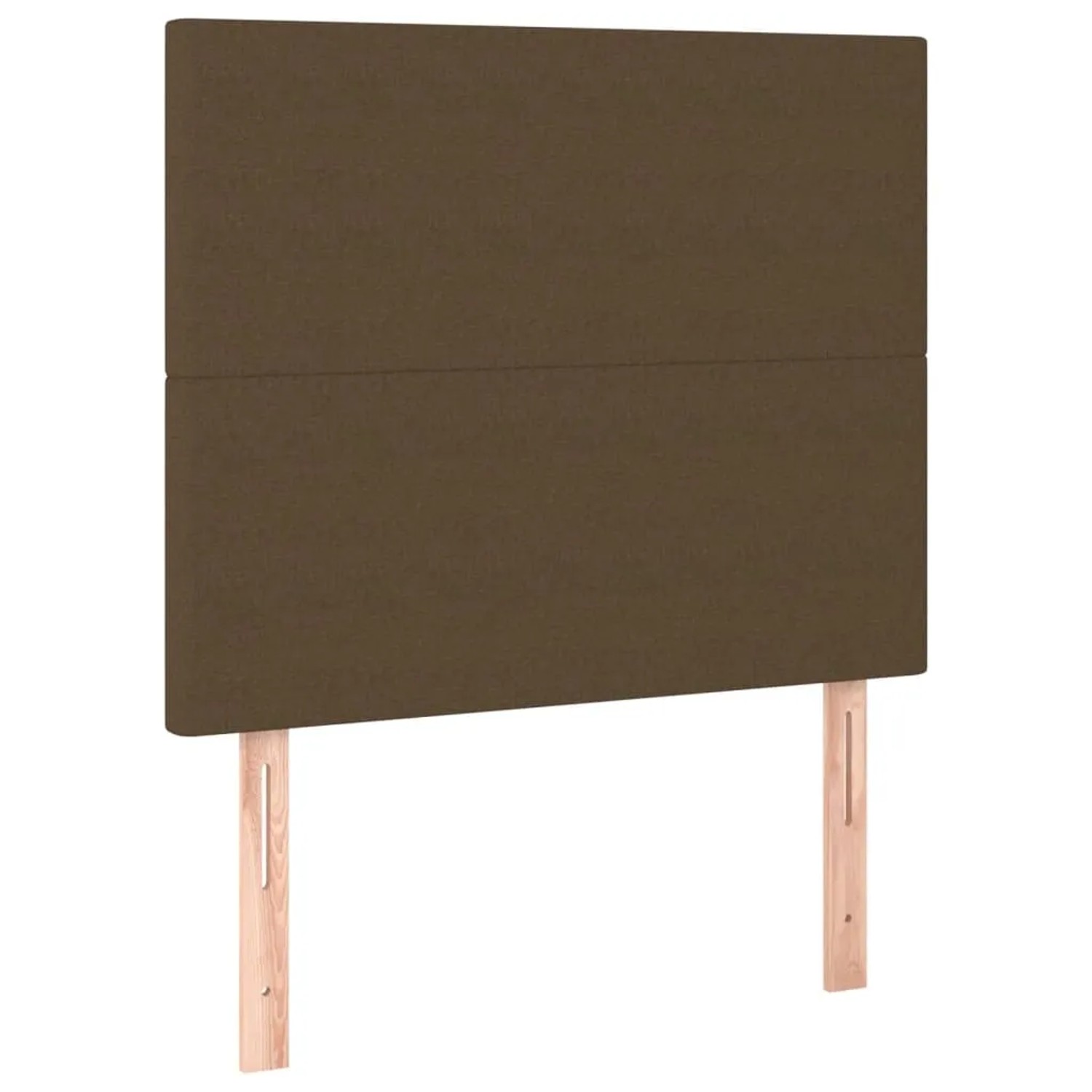 Dunkelbraunes vidaXL Boxspringbett Kopfteil, Stoff, 90x200 cm.