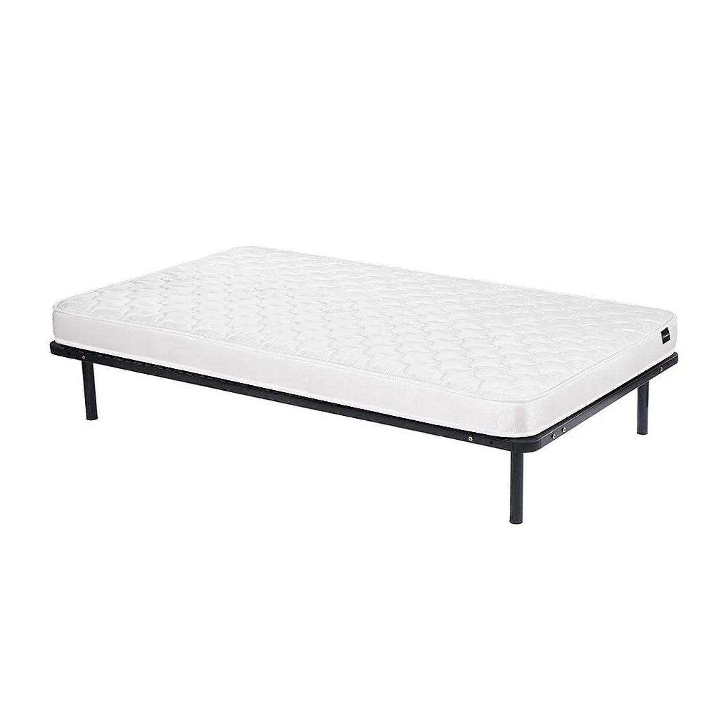 Vente-unique Matratze Und Lattenrost Danae Schwarz  Weiß 190 cm  188 cm  3.8 cm