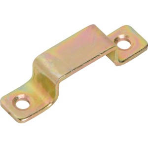 Gelb verzinkte Riegelschlaufe, 30x14 mm, für Scharniere und Beschläge.