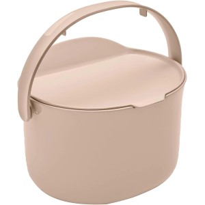 Skaza Biomülleimer Daily Cappuccino, 3,3L Komposteimer mit Deckel und Tragegriff.