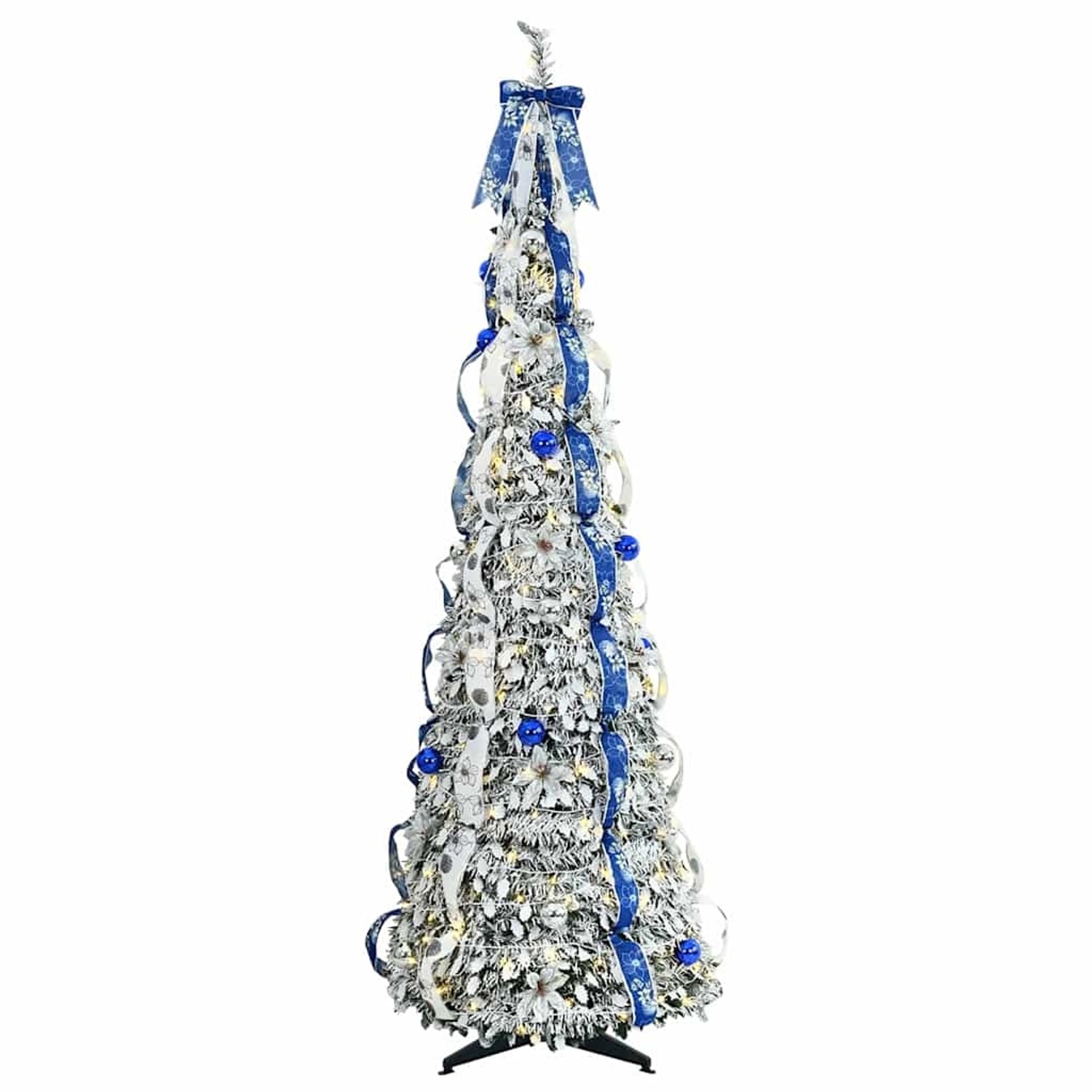 vidaXL Künstlicher Weihnachtsbaum mit 200 LEDs Grün 210 cm PVC 42018637