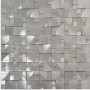 3D Mosaikfliese Aluminium Silver, 30x31,5cm, für Wandverkleidung im Innenbereich.