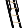 Minka Raumspartreppe Strong, Fichte schwarz/anthrazit, 10 Stufen, Höhe 243 cm. Innentreppe für wenig Platz.