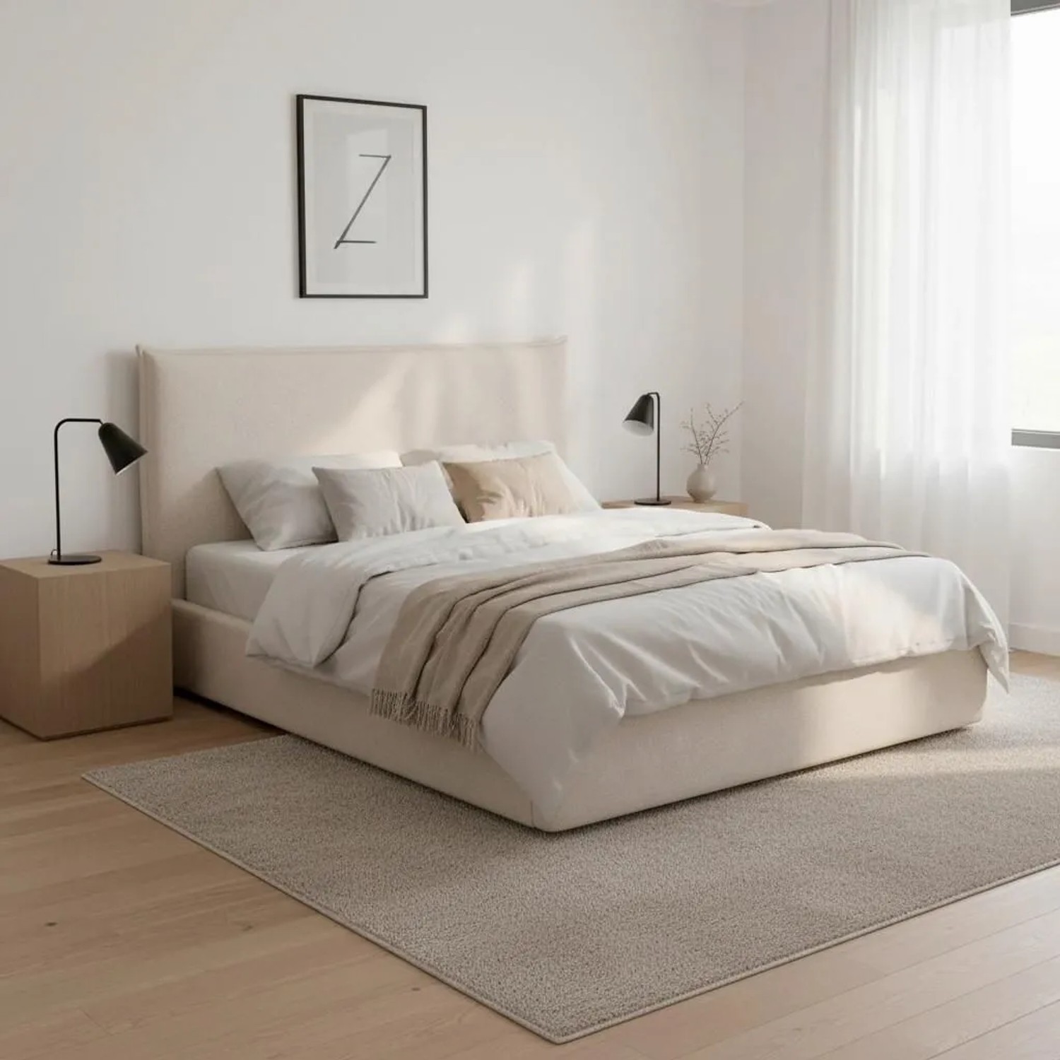 Bessagi Home Polsterbett Alba Beige ca. 180x200 cm