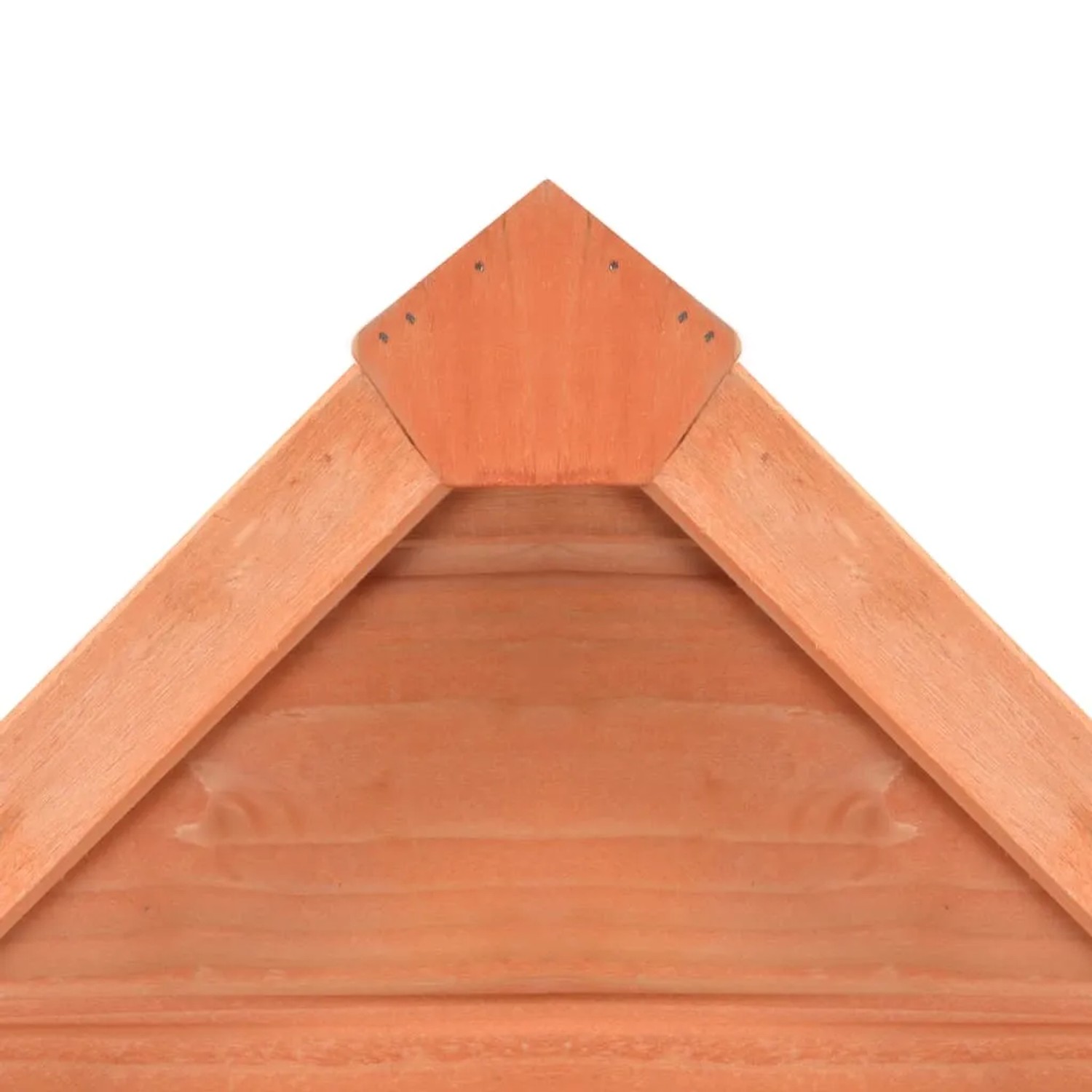 Detailansicht des Giebels vom vidaXL Garten-Geräteschuppen aus Holz.