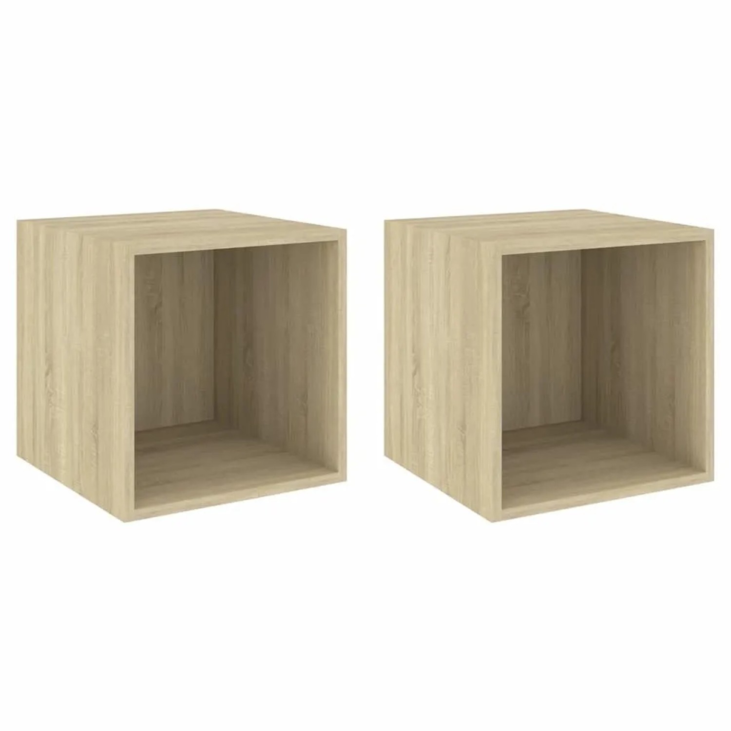 vidaXL Wandschränke 2 Stk. Sonoma-Eiche 37x37x37 cm Holzwerkstoff 805454