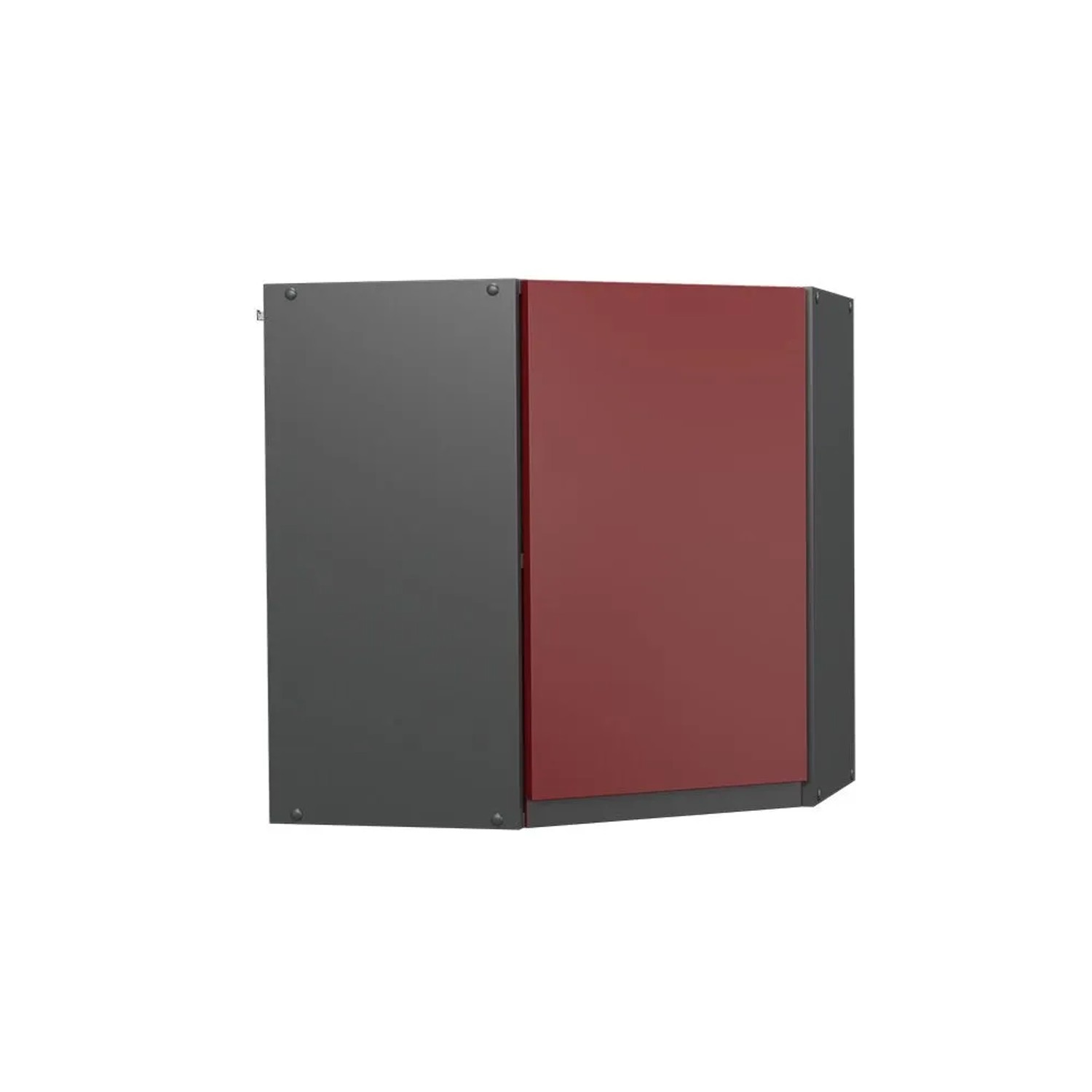 Vicco Eckhängeschrank R-Line Küchen-Eckschrank Rot Anthrazit 57 cm J-Shape