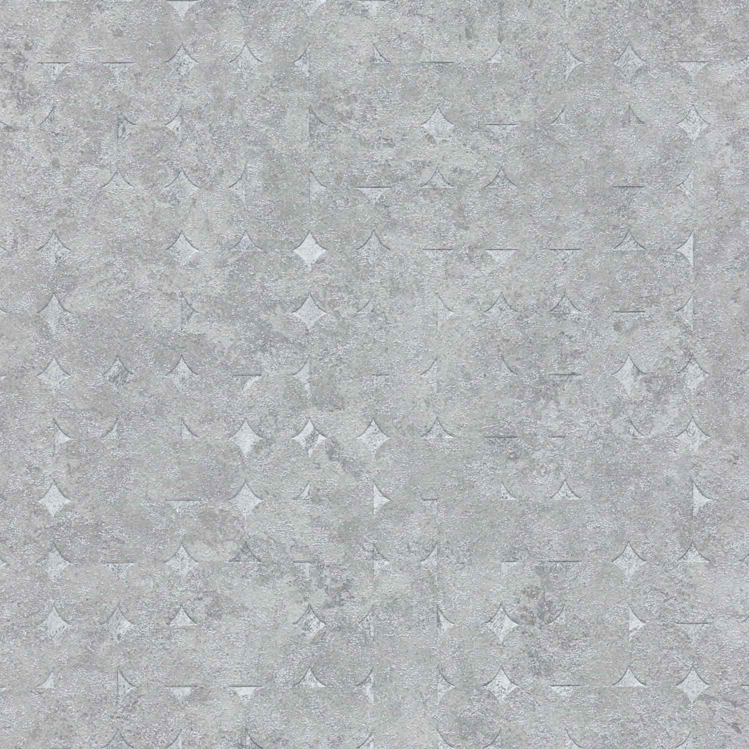 PROFHOME 396565-GU Grafik Tapete Used Look Glanzeffekt Grau Silber 0,53 m x günstig online kaufen