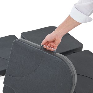 Leco Kunststoff-Plattenset Anthrazit für Sonnenschirm-Kreuzständer, mit Tragegriff.