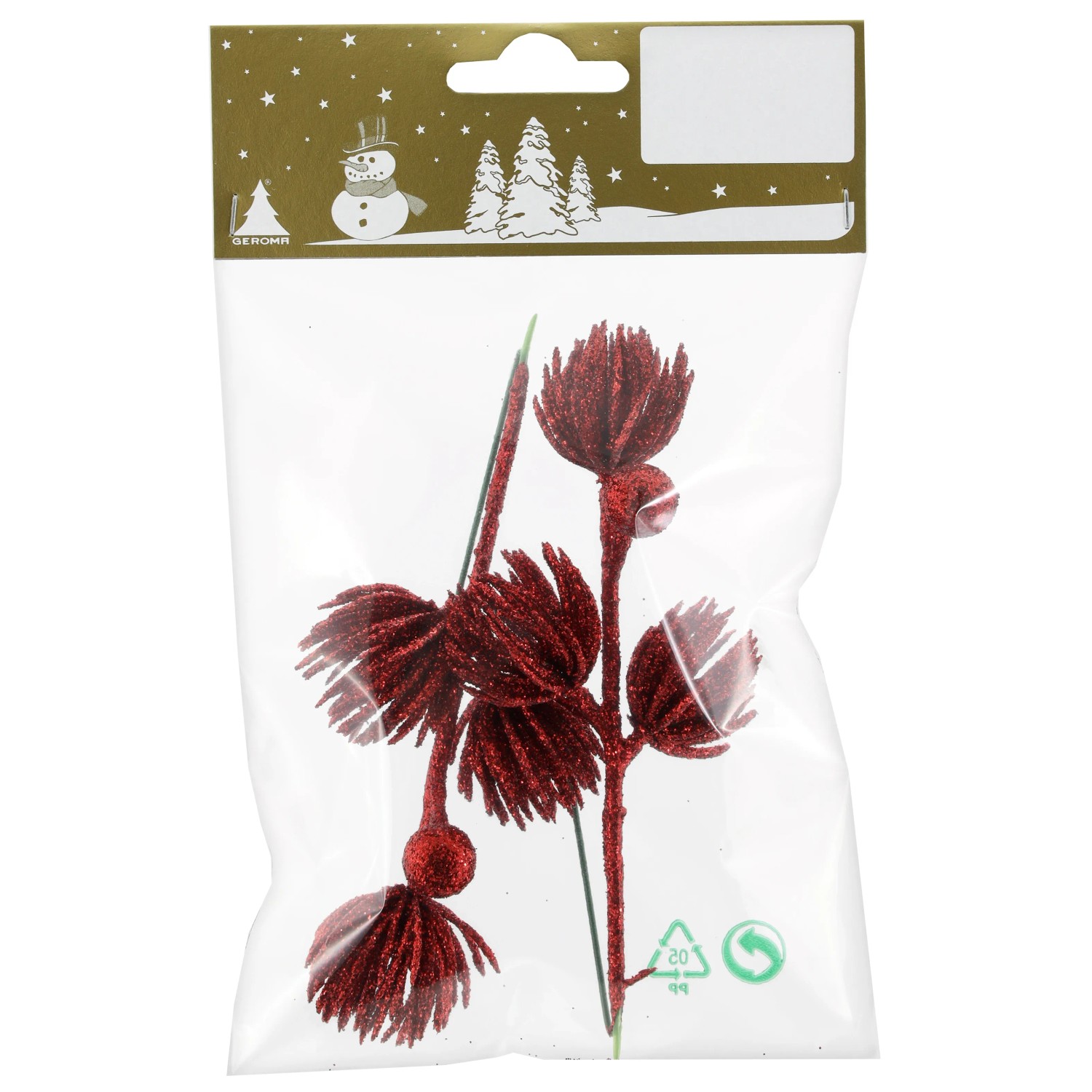 Zweige aus Kunststoff 2er-Pack 12 cm Rot