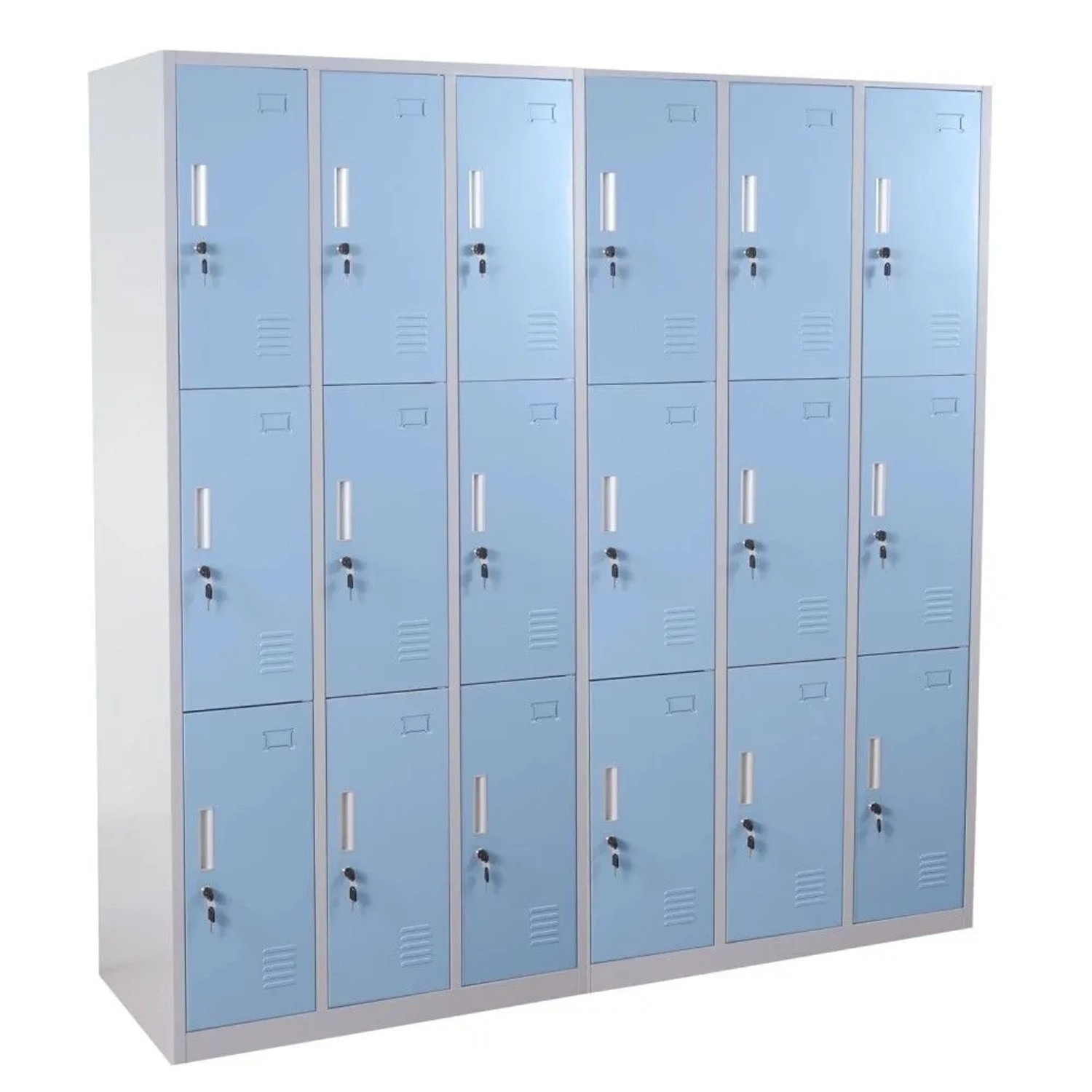 MCW Schließfach Preston T829 Blau 18 Fächer
