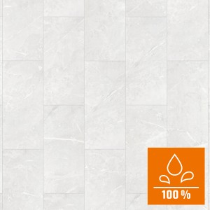 Classen Laminat Visio Grande, 8mm, wasserfest, Granit Weiß. Steinoptik mit Fugen.