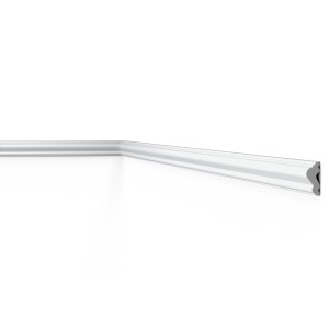 Schöner Wohnen Wandleiste Elegant 4, weiß, aus Polystyrol, zur dekorativen Wandgestaltung.