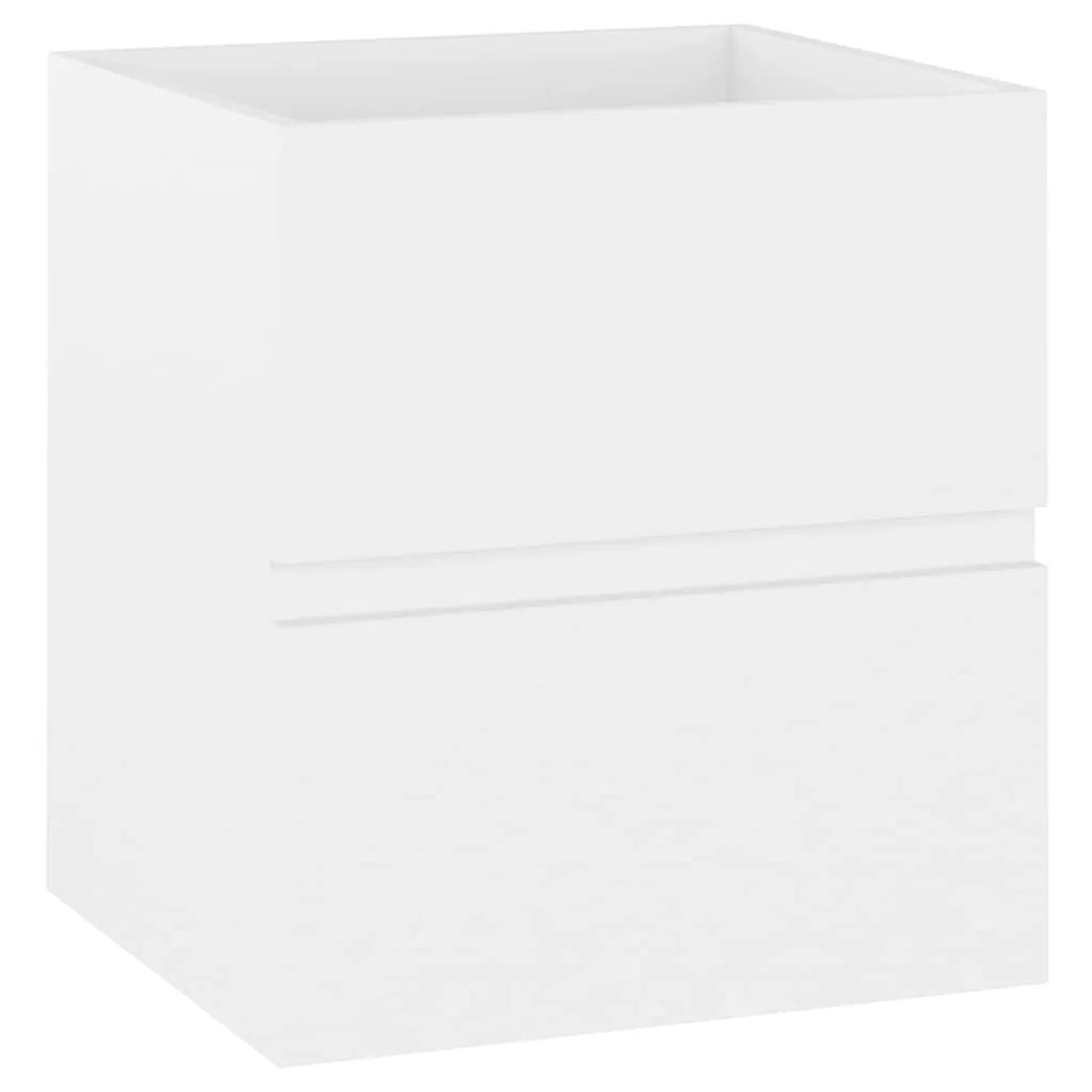 vidaXL Waschbeckenunterschrank mit Einbaubecken Weiß Holzwerkstoff 3071531_3