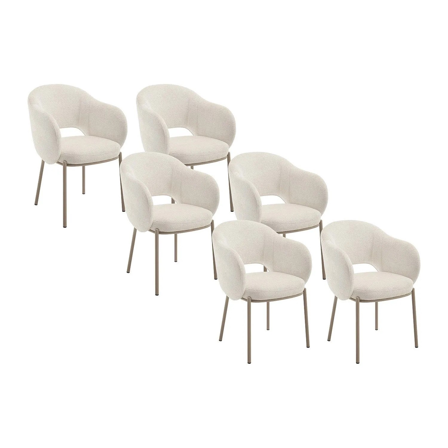 Vente-unique Stuhl Acacilio Cremefarben 55 cm