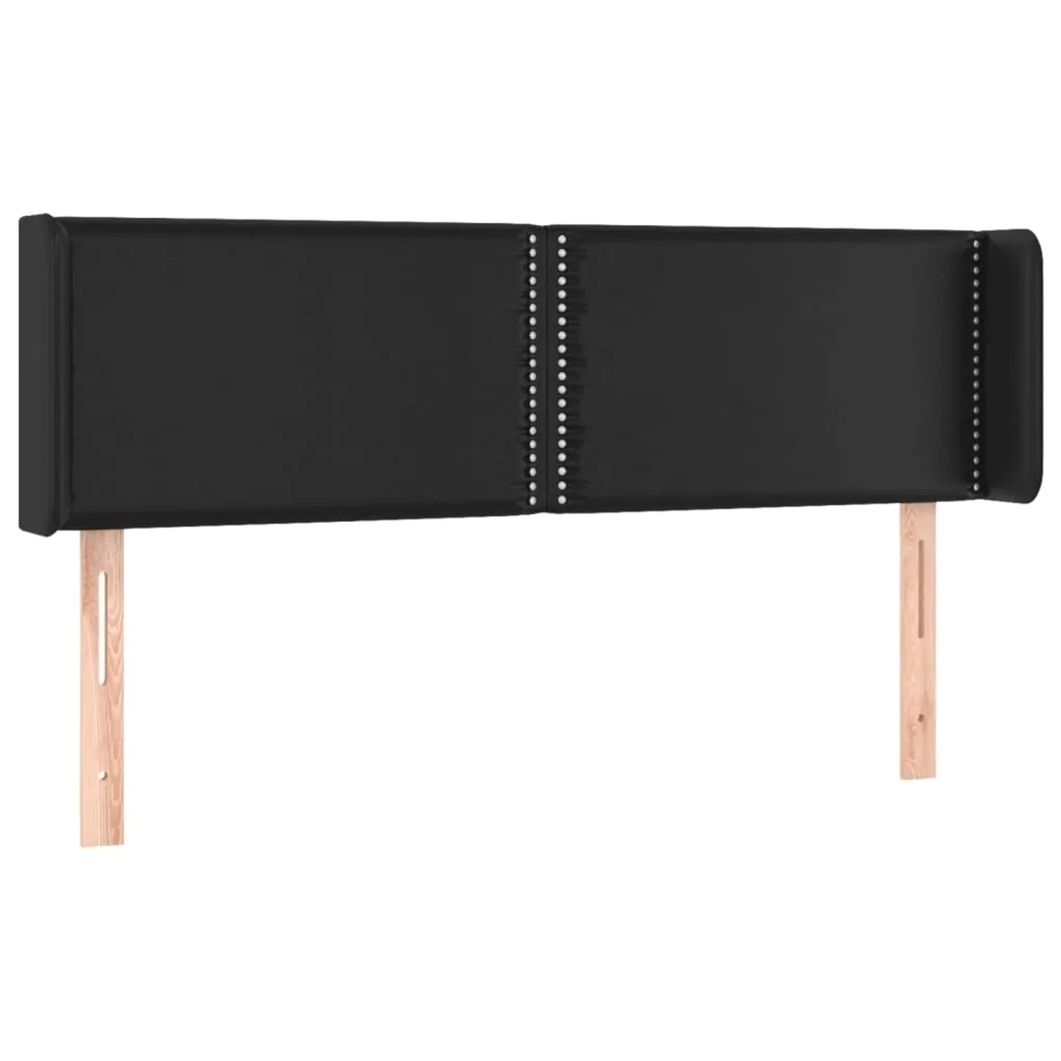 vidaXL LED Kopfteil Schwarz 147x16x78/88 cm Kunstleder 3123186