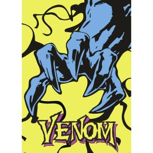 Komar Wandbild Marvel Venom Colourful Claw 50 cm x 70 cm Blau